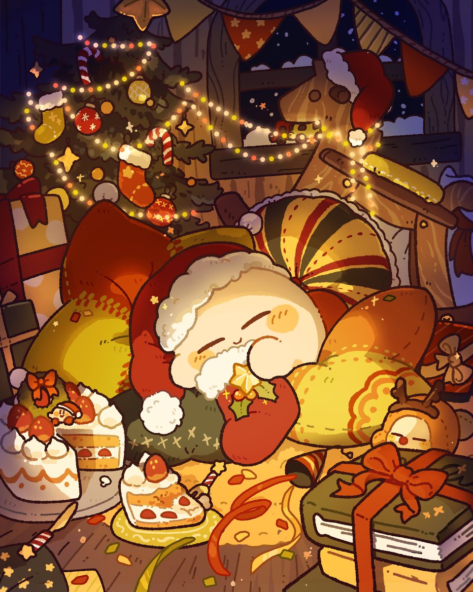 kirby christmas hat food gift christmas tree santa hat cake  illustration images