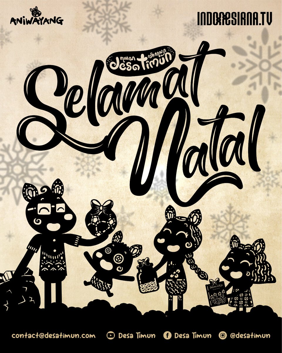desatimun's tweet photo. Di hari yang ini, mari kita saling berbagi kebahagiaan dan sukacita. 

Selamat Natal 2023 untuk seluruh Teman Timun yang merayakan, dan selamat menyambut Tahun Baru 2024 😊😊😊

#Aniwayang
#DesaTimun
#SelamatNatal2023 https://t.co/KM7JOhqCbV