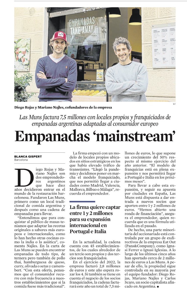 Congrats <a href="/lasmuns/">Las Muns</a> great numbers!
Started as <a href="/Takeaway/">Takeaway.com</a> only for home and events! First time I ate was in @StartupGrindBCN and then we brought to <a href="/DataBeersBCN/">Data Beers BCN</a> !
Kudos Mariano and Diego!