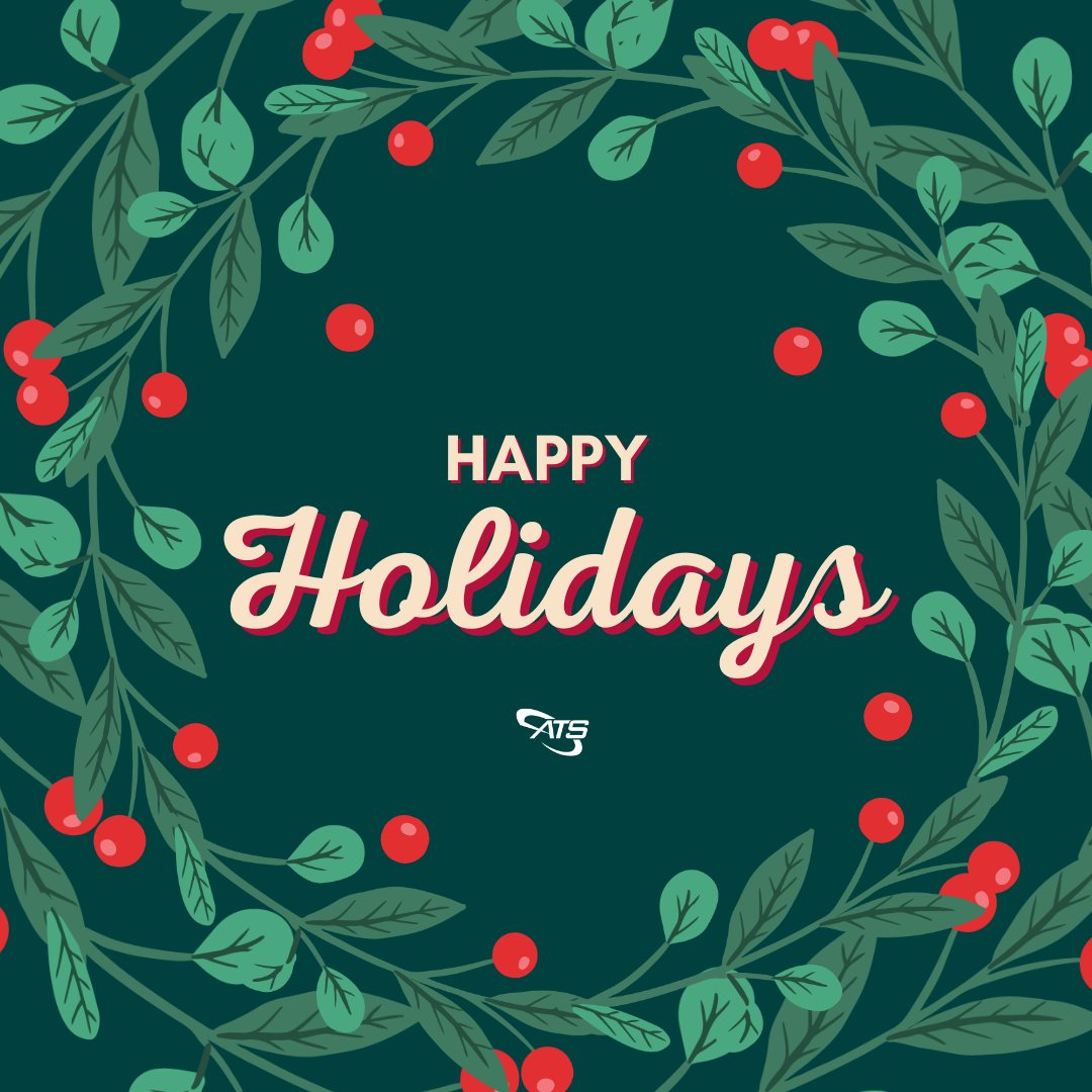 accu_time's tweet image. Happy holidays from our ATS family to yours! 

May this holiday season be filled with joy, laughter, and precious moments spent with friends and family.
