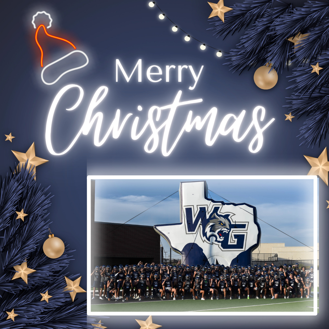 Merry Christmas Wildcat Nation! Wishing you all a peaceful holiday full of magic! 🎄🎁🏈 #walnutgrovewildcats #wghs #wghsfootball #gocats #wildcatnation #walnutgrovefootball #prospertx #prosperisd #letsgocats #highschoolfootball #fridaynightlights #wally #thestandard #hunt