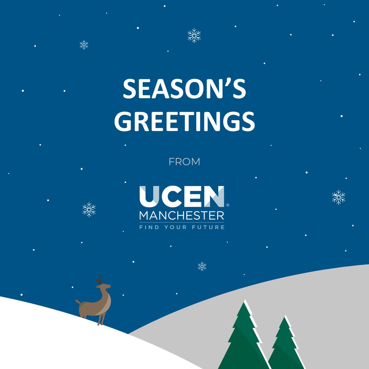 Season’s Greetings on behalf of all the staff at UCEN Manchester. We wish you a relaxing festive period.