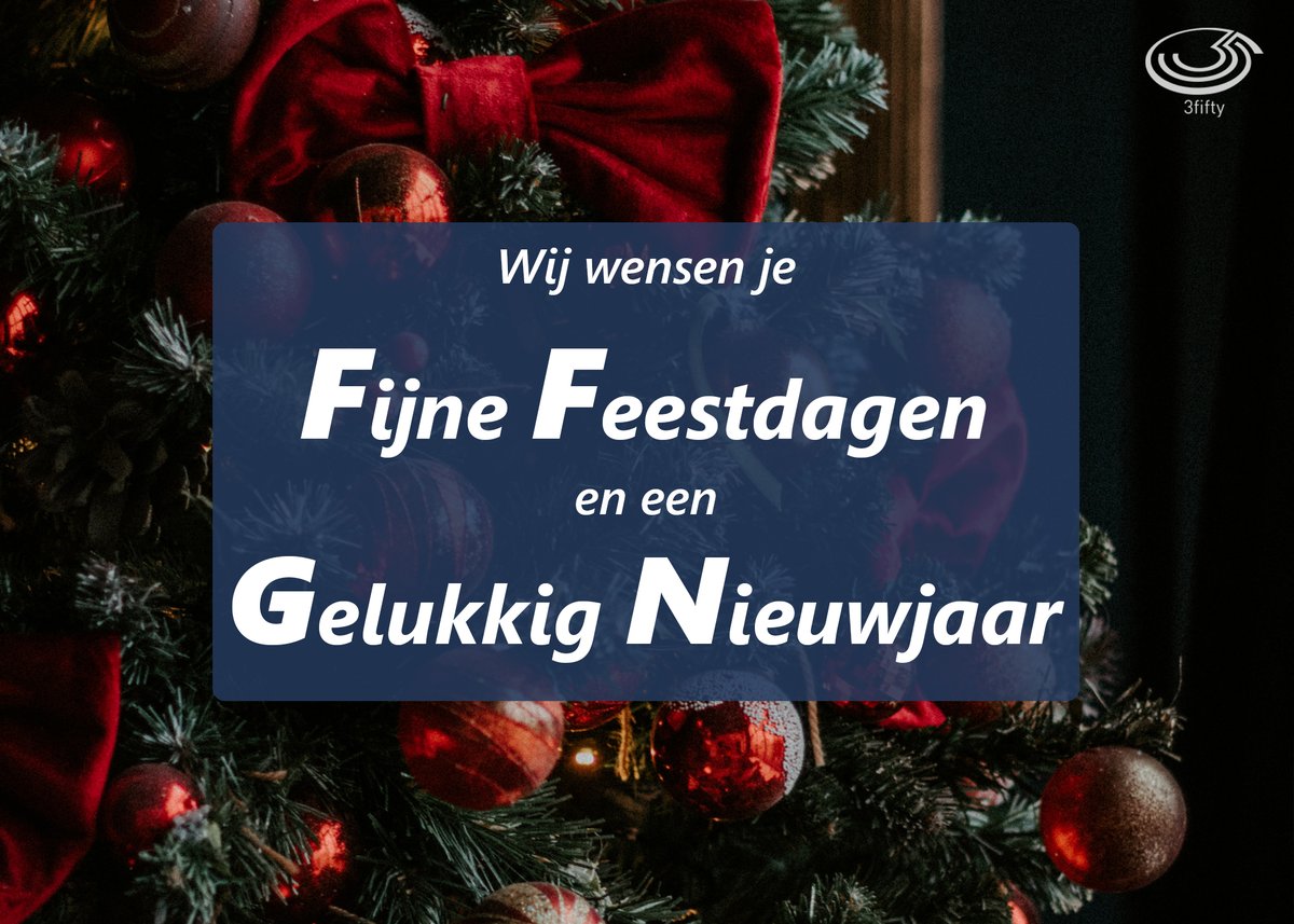 3fiftyBV's tweet photo. Namens het 3fifty team wensen wij iedereen fijne feestdagen en een gelukkig nieuwjaar! 🎅🏻🎄🥂

#3fifty #simplifyingthecloud #kerstmis #kerstmis2023 #gelukkignieuwjaar #oudennieuw #gelukkig2024 https://t.co/XuDjUPQsaU