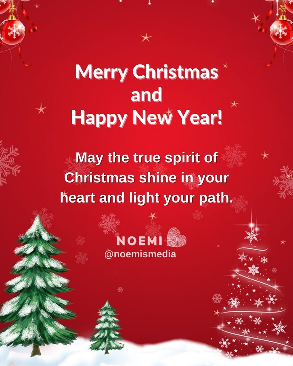 Merry Christmas and Happy New Year 🎄❤️🎄

<a href="/NoemiBarrazueta/">Noemi Barrazueta; MBA</a> <a href="/noemismedia/">NOEMI +♥️</a> 
<a href="/OnlineHarbour/">Online Harbour</a> ; <a href="/CG_Strategies/">CG Strategies</a> ; <a href="/ohbestbooks/">Online Harbour Books</a> 
#Christmas #MerryChrismas #HappyNewYear2024