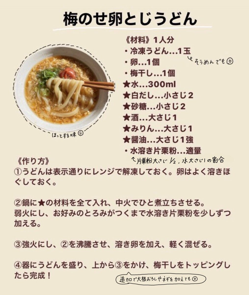 redbeanjam1210's tweet photo. 胃腸が少しお疲れモードだったので梅のせ卵とじうどんを作りました🤤
食べると体がぽかぽかしてほっとします💨 https://t.co/2ast8EJUIt