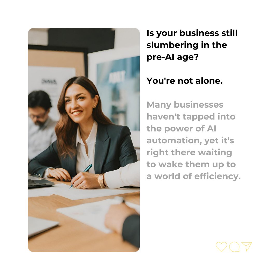 ZenautomateZen's tweet image. Only 35% of businesses have embraced AI - are you missing out? AI automation unlocks 40% MORE productivity, 20% LOWER costs, and 30% SHARPER accuracy.Ready to say goodbye to endless paperwork and hello to growth? Let&apos;s talk!
#ArtificialInteligence #ChatGPT4 #googlegemini #agency