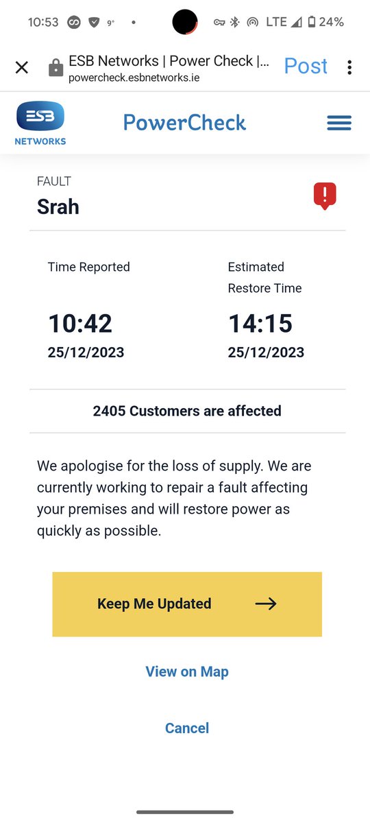 DanielF1974's tweet photo. @3REL_designs At least @ESBNetworks have already acknowledged the fault. https://t.co/WQQtWd17hG