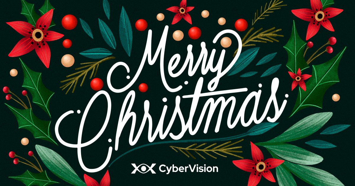 🎅 Warm wishes to the incredible CyberVision team! 🌐 May this festive season bring you well-deserved relaxation and joy. Here's to a successful and secure year ahead! 🎁 

#MerryChristmas #Christmas2023