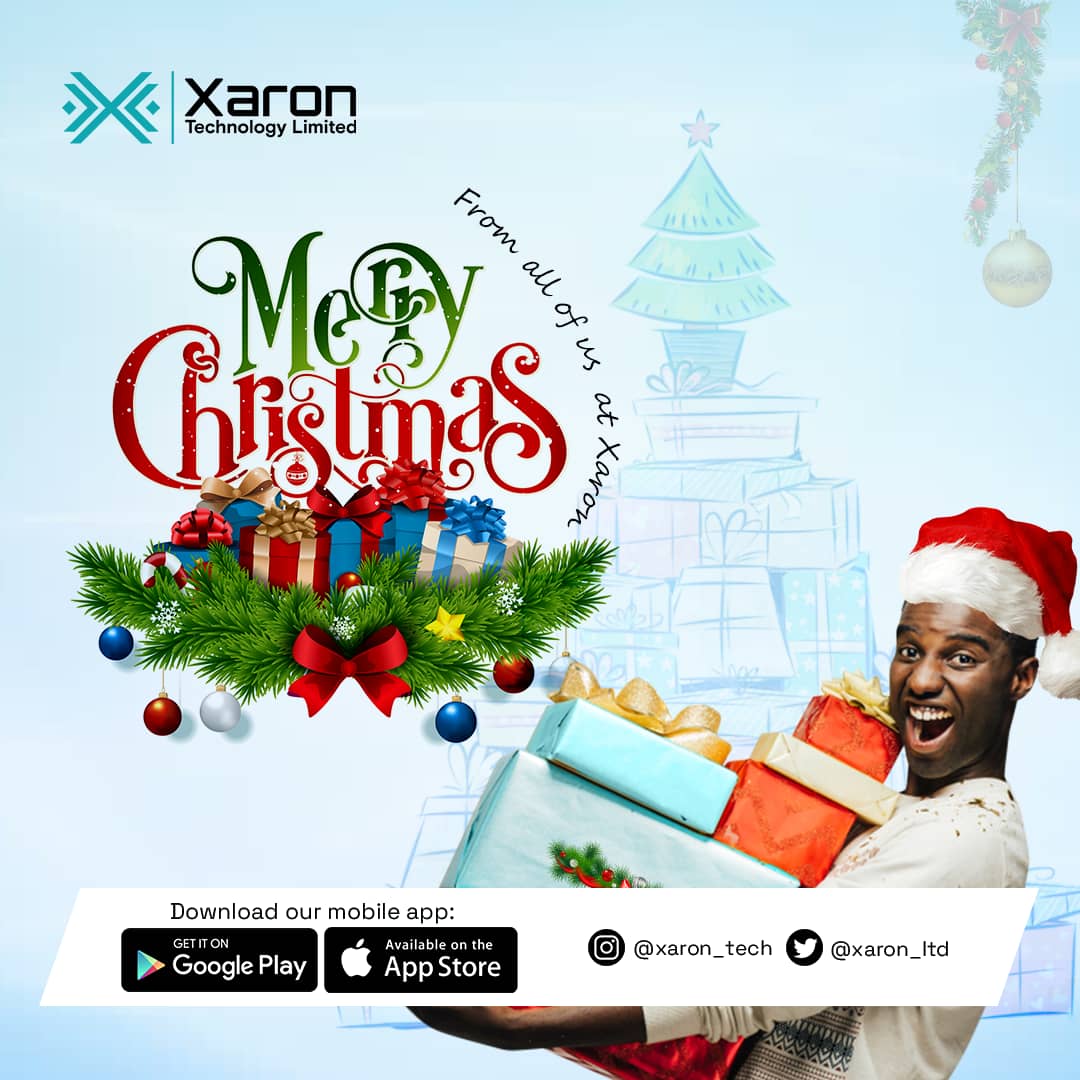 Xaron_Ltd's tweet photo. Merry Christmas from Xaron technology to you and yours✨❤️
#xaron 
#deliverylagos 
#deliveryservice 
#no 1 solution
#lagos 
#nigeria 
#christmas spirit https://t.co/1a0eIpmgTF