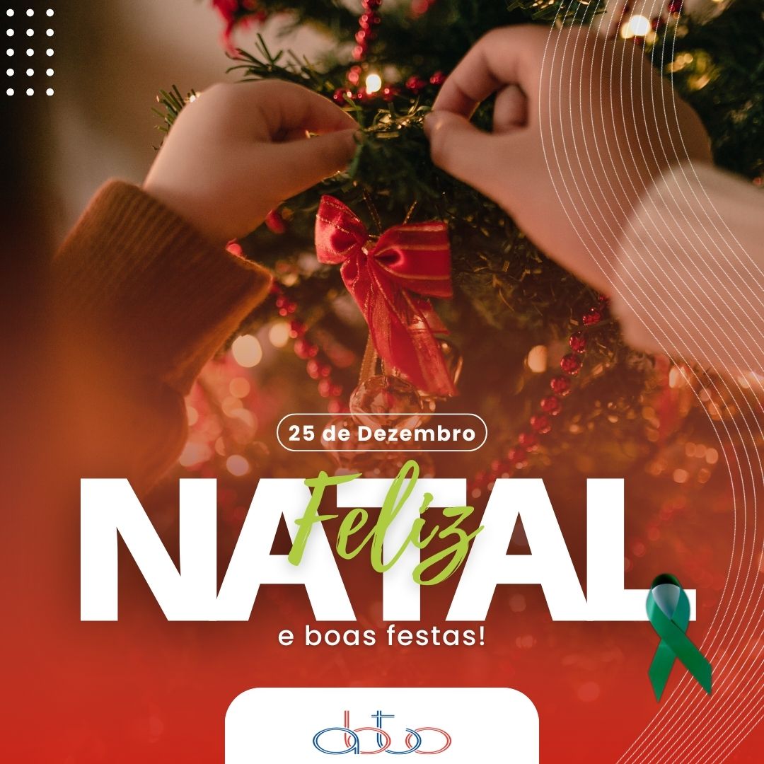 Neste Natal, que a luz da esperança brilhe intensamente em nossos corações. Que o espírito natalino nos inspire a cultivar a compaixão e a solidariedade, tornando o mundo um lugar melhor. A ABTO deseja a todos um Feliz Natal, repleto de alegria, paz e esperança🌟🎄✨