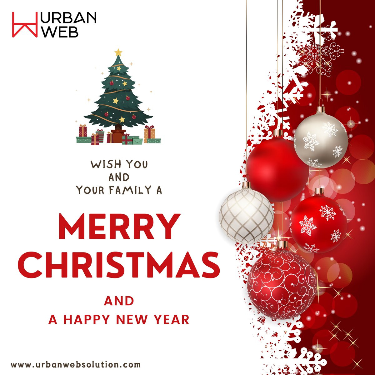 UrbanwebSol's tweet photo. Merry Christmas! 🎄✨ 

As the year comes to a close, may you reflect on the blessings of the past year with gratitude and look forward to the new opportunities and adventures that the upcoming year will bring..

#ChristmasWishes #JoyfulSeason #Urbanweb https://t.co/bFAPQLjiFX
