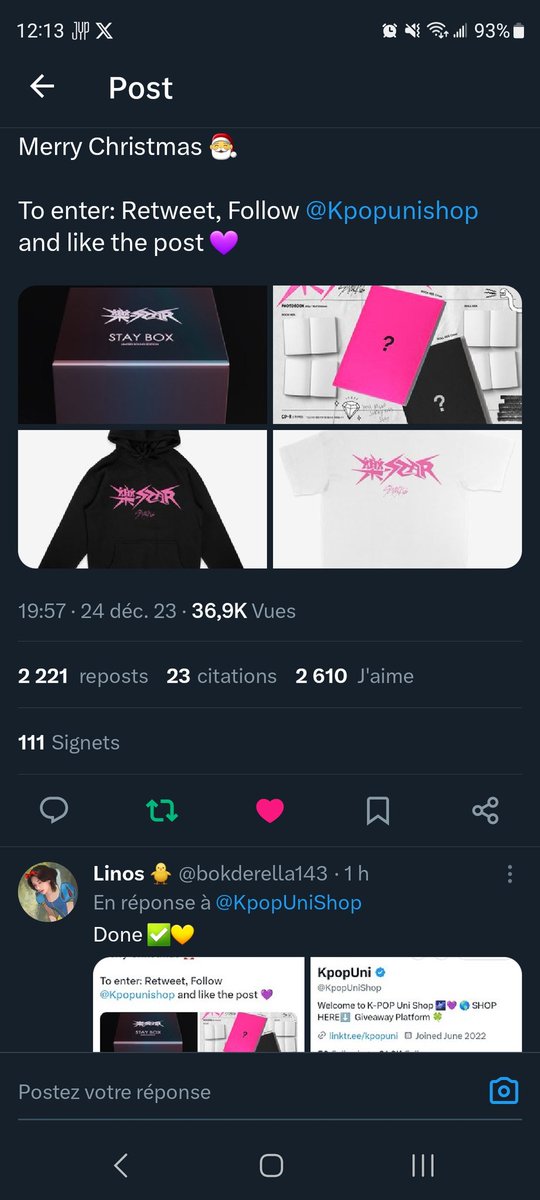 Sam_skzchan's tweet photo. @KpopUniShop Thank you for this giveaway 🫶🫶 https://t.co/Nrz4iYv5US