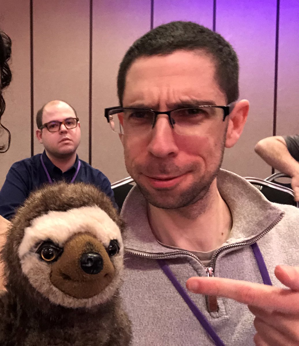 NuchumSloth's tweet photo. Met my biggest fan 🩶 @robinmoss86 @limmud #limmudfestival #madebyyou https://t.co/JlaknzoJJN