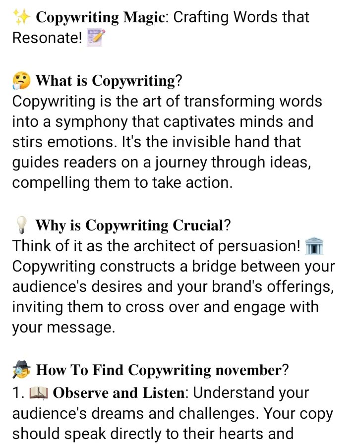 Sadyataryq's tweet image. #CopywritingWizardry #WordsThatConvert #StrategicMessaging #CaptivatingContent #CopywritingCraftsmanship  #CopywritingMastery #Wordsmithing #CraftingCopy #CopyMagic #PersuasiveWriting
#CreativeCopy #StorytellingCraf #CopywritingTips #ContentCrafting
#CopywritersCommunity
