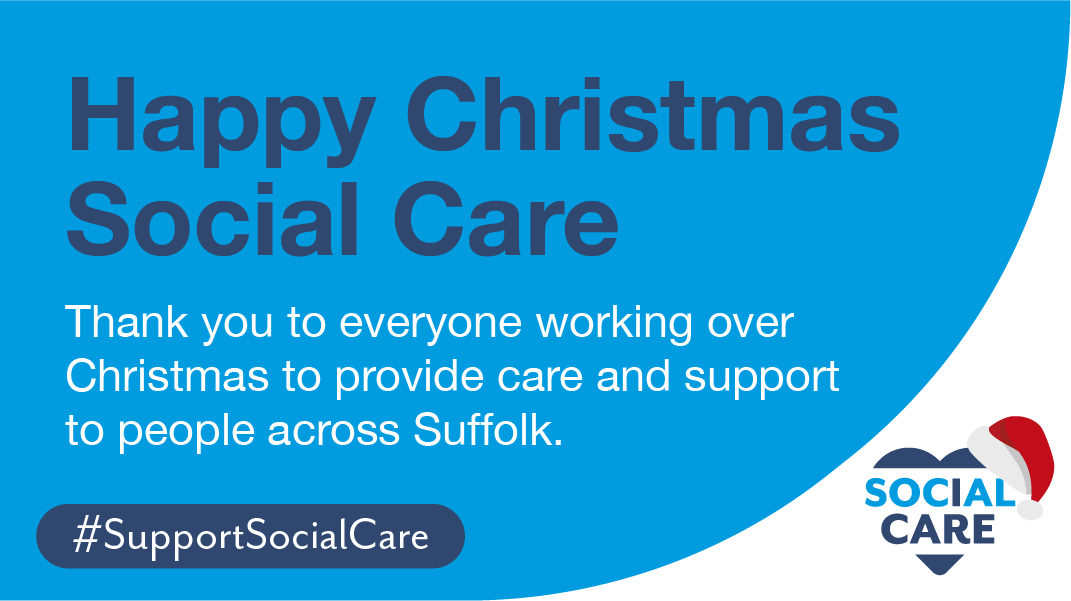suffolkcc's tweet image. Happy Christmas to everyone working today and tomorrow to provide care and support to people across Suffolk. #HappyChristmas #SupportSocialCare