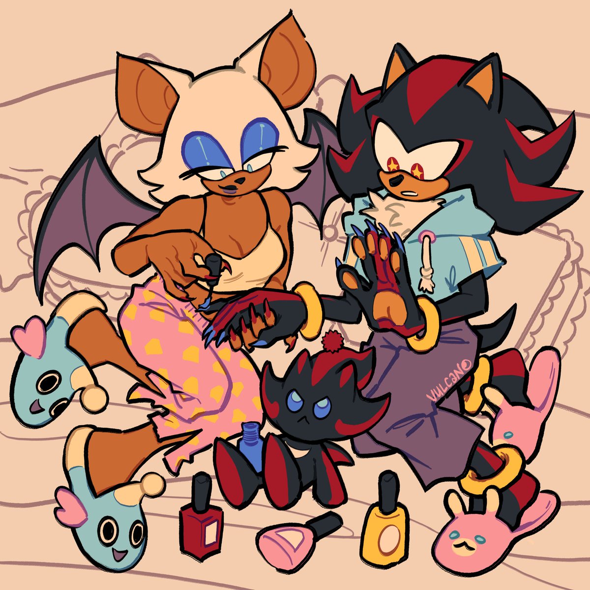 rouge and shadow being besties, very important to me