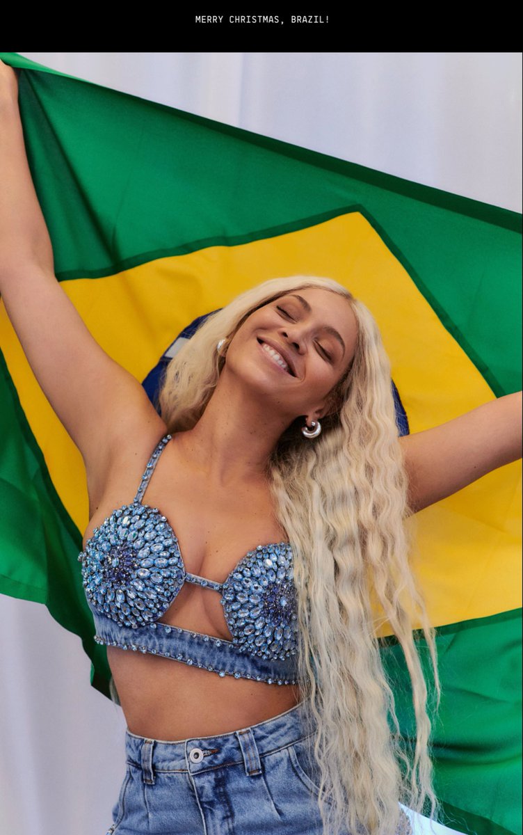 CardimRafael's tweet photo. Beyoncé fechou 2023 nos devolvendo o verdadeiro significado da bandeira do Brasil! 🇧🇷 https://t.co/cdQNdP6nQb