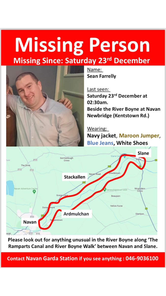simonstowngaels's tweet photo. For any volunteers or walkers, please read the below information. Thank you to everyone who has supported this search so far, and thank you to @MeathRiver for their selfless work. https://t.co/q3L7t3mjLP