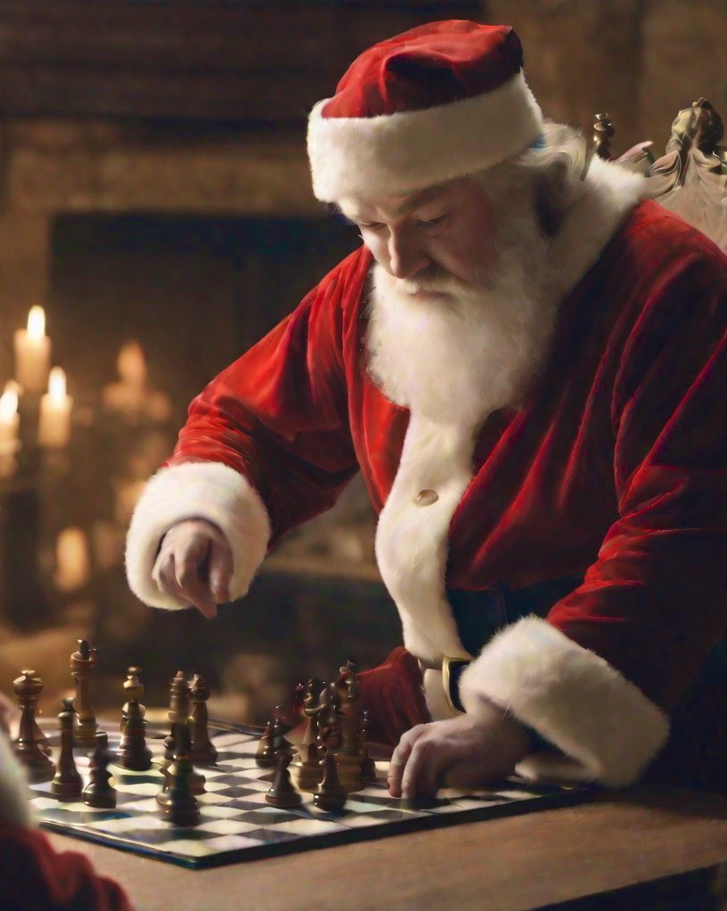 pcmguru's tweet photo. @FIDE_chess Santa is hoping to get a #FIDECandidate qualification spot alongside @DGukesh @AlirezaFirouzja (or @iWesley_So) and @FabianoCaruana 
Merry Chess Christmas from the entire team at #ChessClubLive #chesspunks https://t.co/vjrKYNFfNV