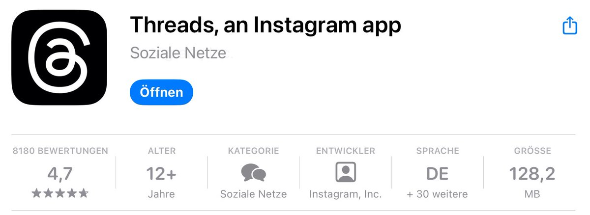 The app name of Threads is missing a few things. Happy to correct: “Threads, an Instagram app, by Meta, formerly Facebook (we own What’s App, too, but at least we’re not Elon Musk)”