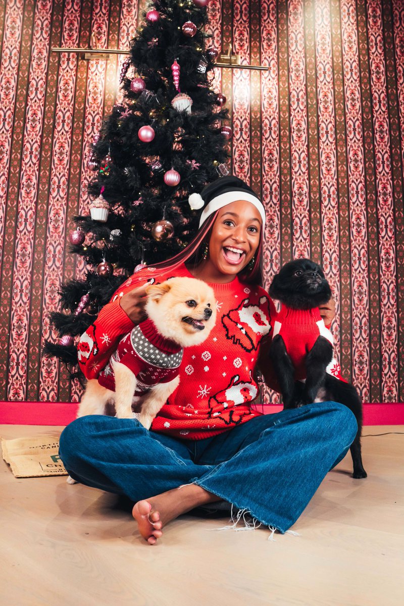 Wishing you a pawsitively wonderful Christmas filled with peace, blessings, love, and joy from my furry family to yours! ♥️🐾🎄🤶🏽 #CuppyDat #Christmas2023