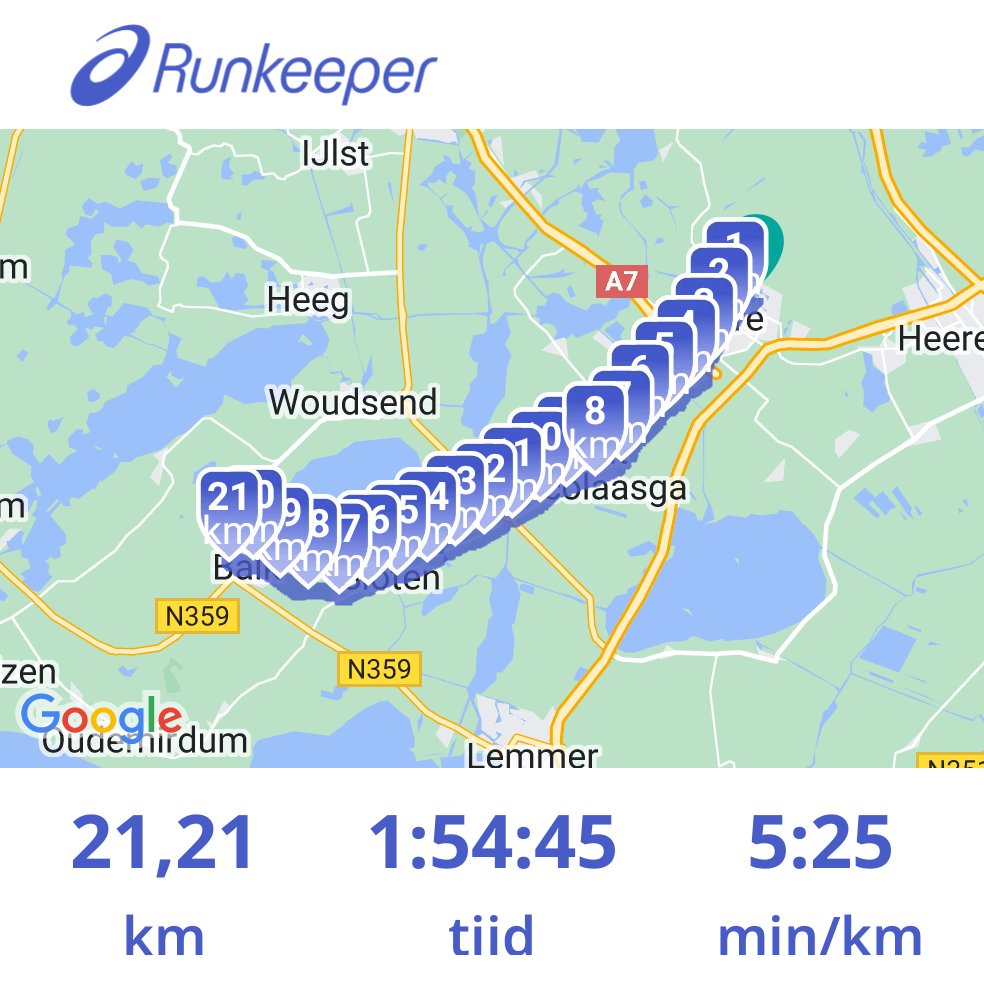 Joure - Balk #windjetegen runkeeper.com/cardio/6b0a654…