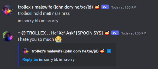 SpoonSystem's tweet photo. Can we PLEASE cancel these two from my system I hate gay people -Wukong [ #OSDDSYSTEM ] #Trolls3 #fictives #introjects #discordmessages https://t.co/g4lKLMRvrY