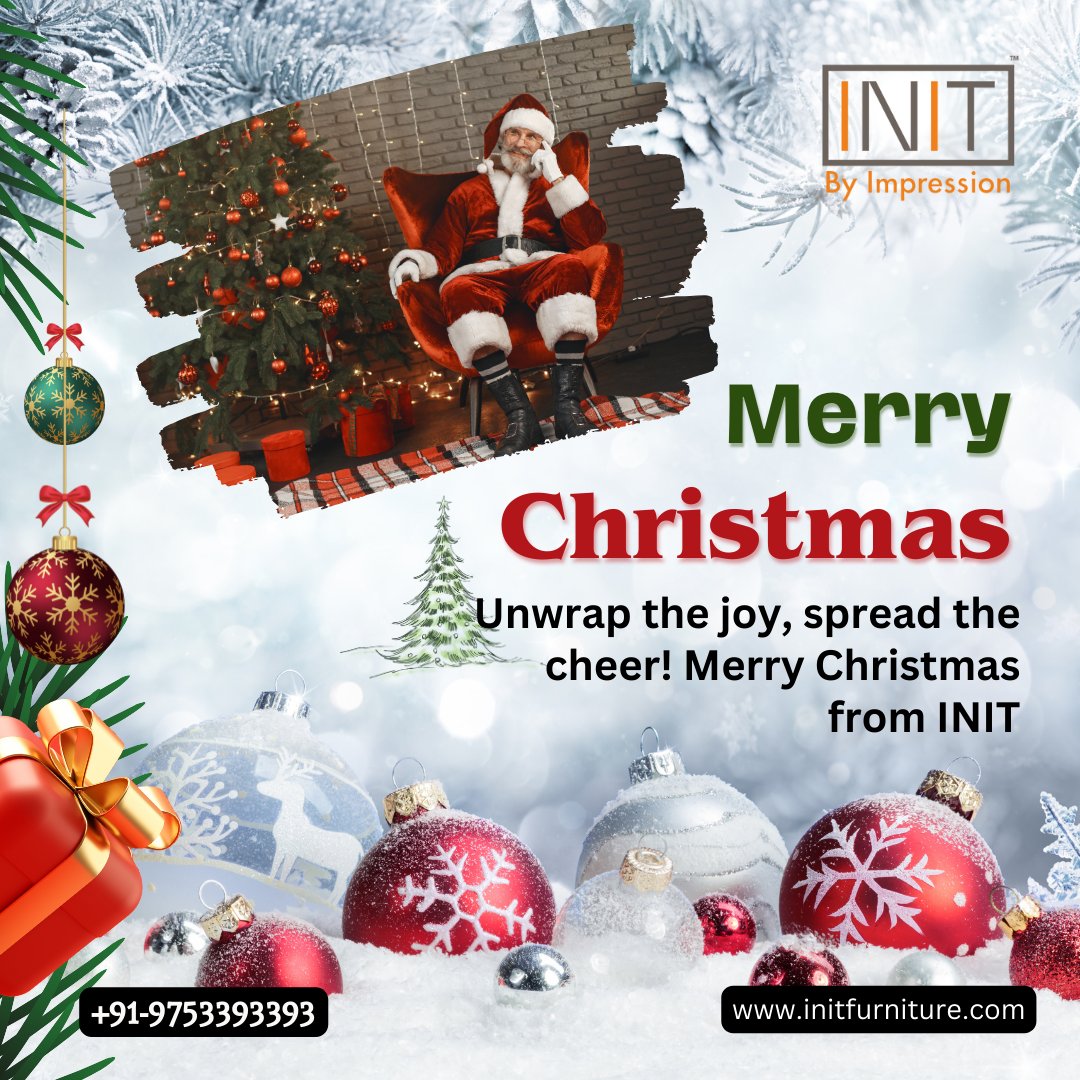 InitFurniture's tweet photo. Unwrap the joy, and spread the cheer! Merry Christmas from INIT 🎅🎉
#InitCelebrates #MerryAndBright #init #impressionfurniture #merrychristmas🎄 https://t.co/UAy5SMnn0s