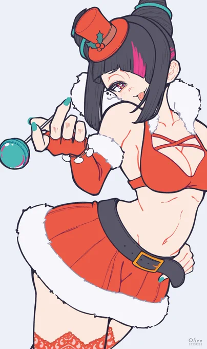 クリスマスジュリちゃん。Happy Holidays!!#格ゲーキャラ描こうぜ 