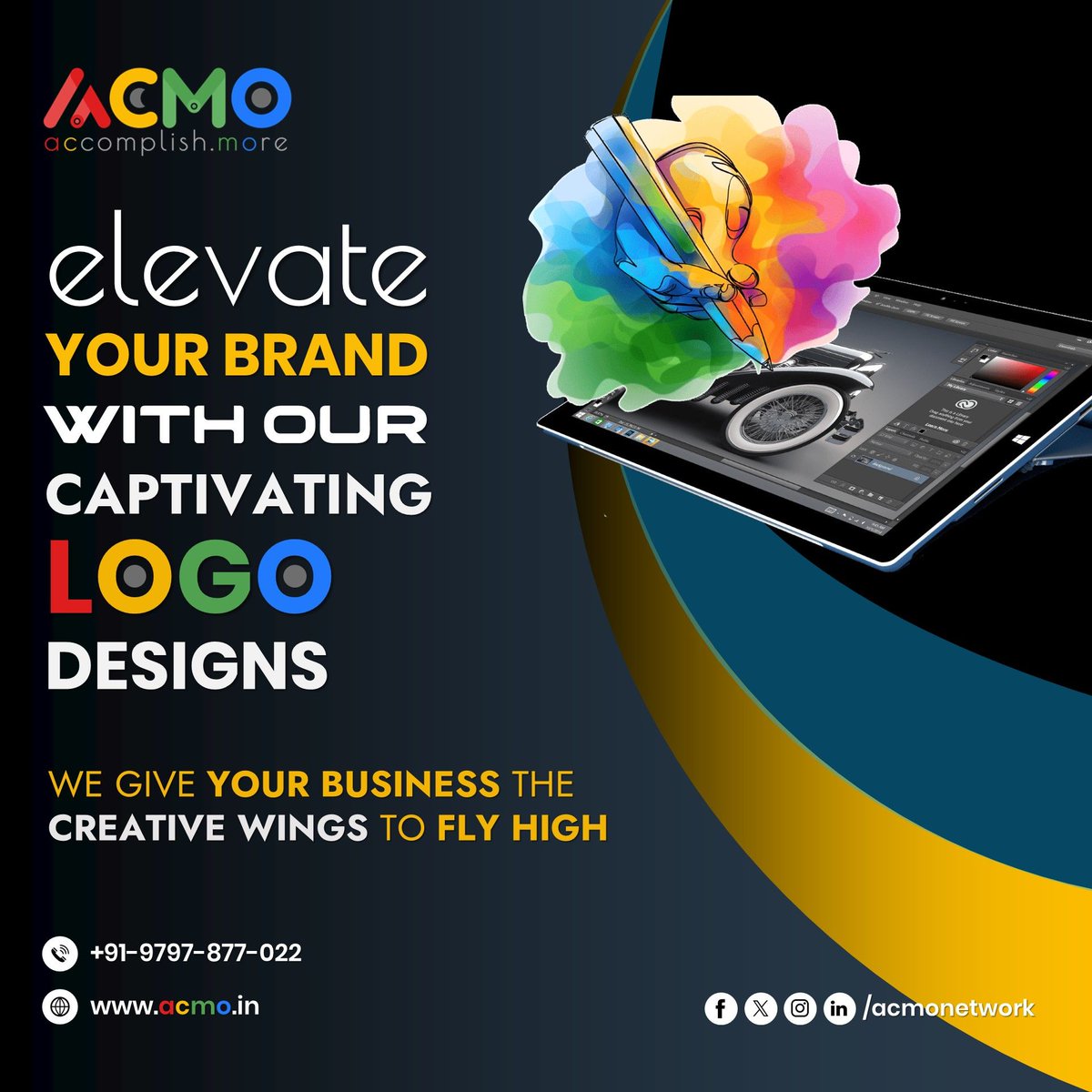 acmonetwork's tweet photo. Elevate your identity with our captivating 𝗹𝗼𝗴𝗼 𝗱𝗲𝘀𝗶𝗴𝗻𝘀!

https://t.co/VHJdHcLb3r

​#AcmoNetwork #LogoDesigningServices #TopITCompany #DesignExcellence #BestSoftwareServices #WebDevelopmentServices #BrandElevation #VisualIdentity #CreativePrecision https://t.co/p1tY2A8zzY