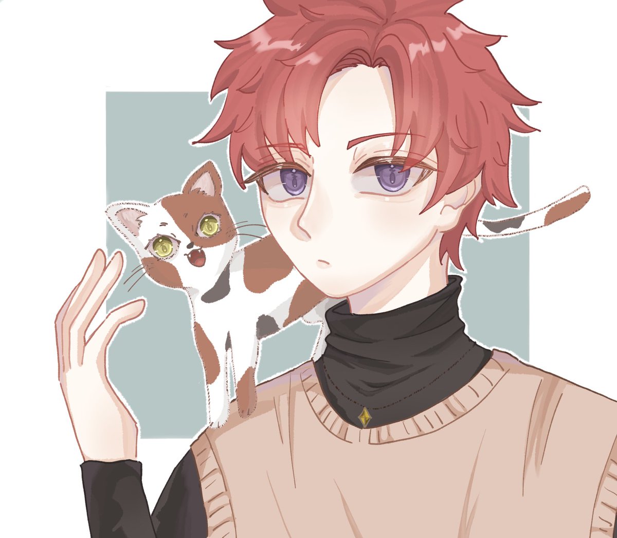 syati_____551's tweet photo. #イラスト 
クリスマス関係ない絵🐈 https://t.co/72cEDrIZMG