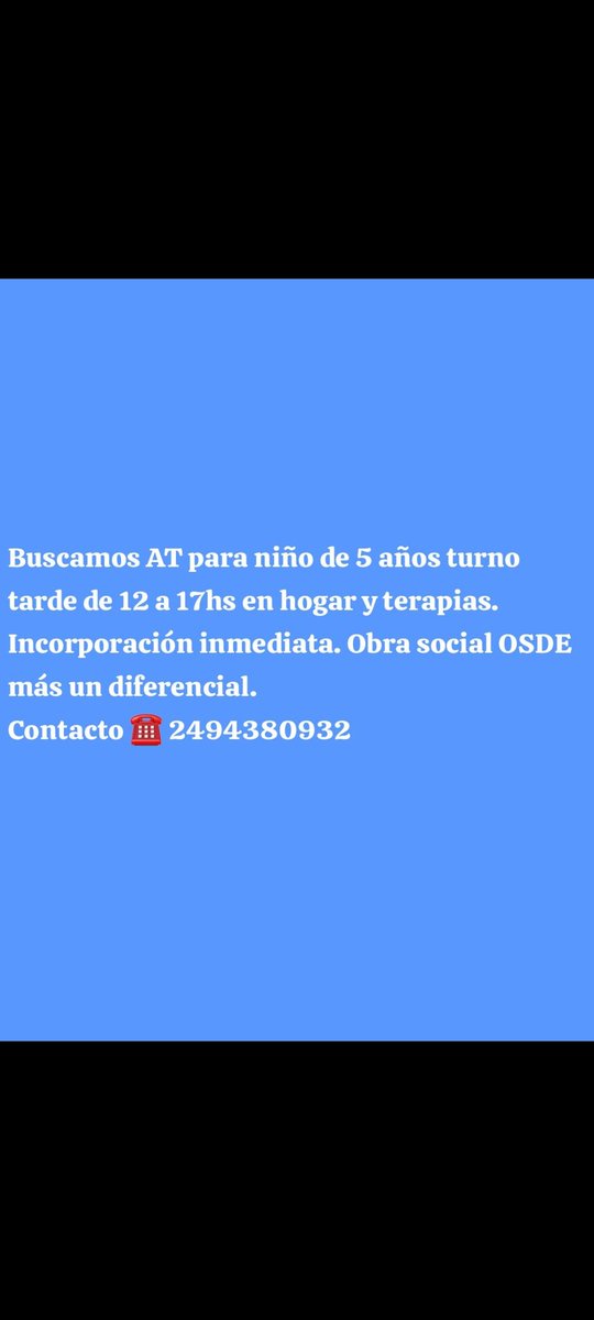 Hola a todos. Les podo una mano para buscar ayudante terapéutico para Rafi. Es para Tandil.