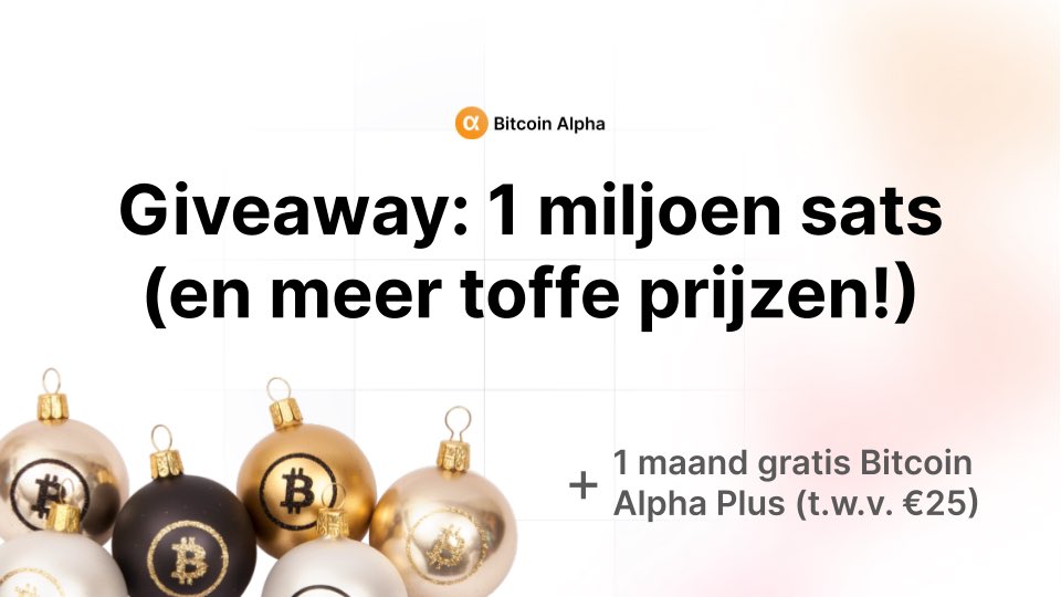 BitcoinAlpha_'s tweet image. 🎁 Het mooiste kerstcadeau!

2024 belooft een jaar met vuurwerk te worden. Dat vieren we graag met jou! 

Claim je gratis maandabonnement (t.w.v. € 25) en maak kans op mooie prijzen:

1️⃣ 0,01 BTC (~400 euro)
2️⃣ Trezor Safe 3
3️⃣ Ons geld is stuk

Meedoen is eenvoudig 👇
