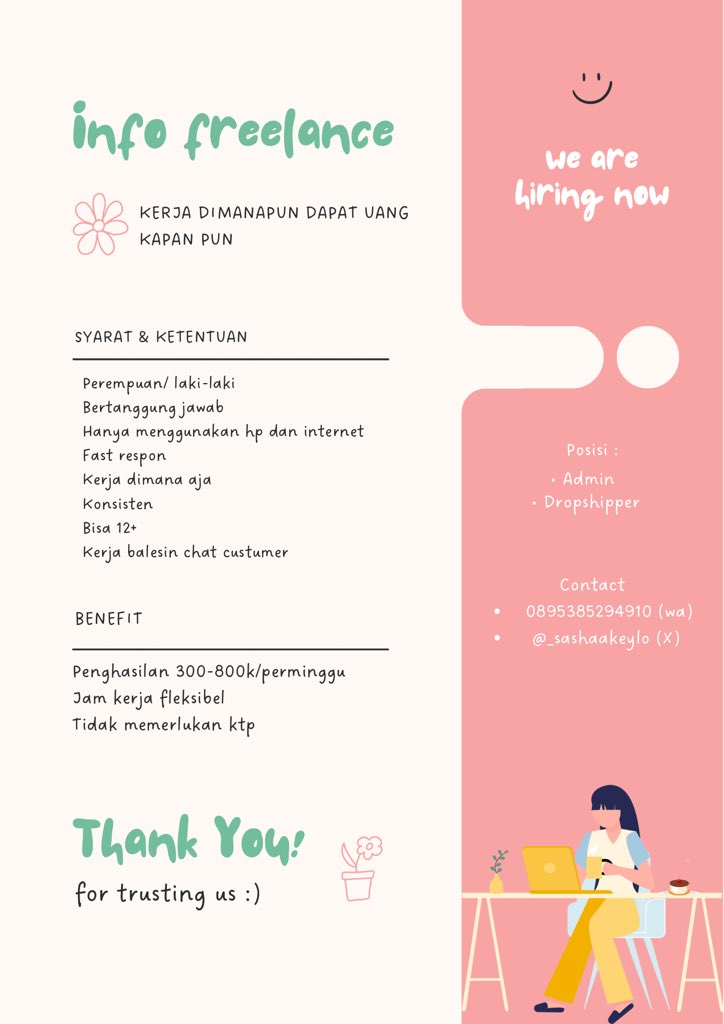 _sashaakeylo's tweet photo. @cyraaany boleh coba join kakkk, cocok banget buat nambah nambah jajan https://t.co/Ea5sWFKAhT