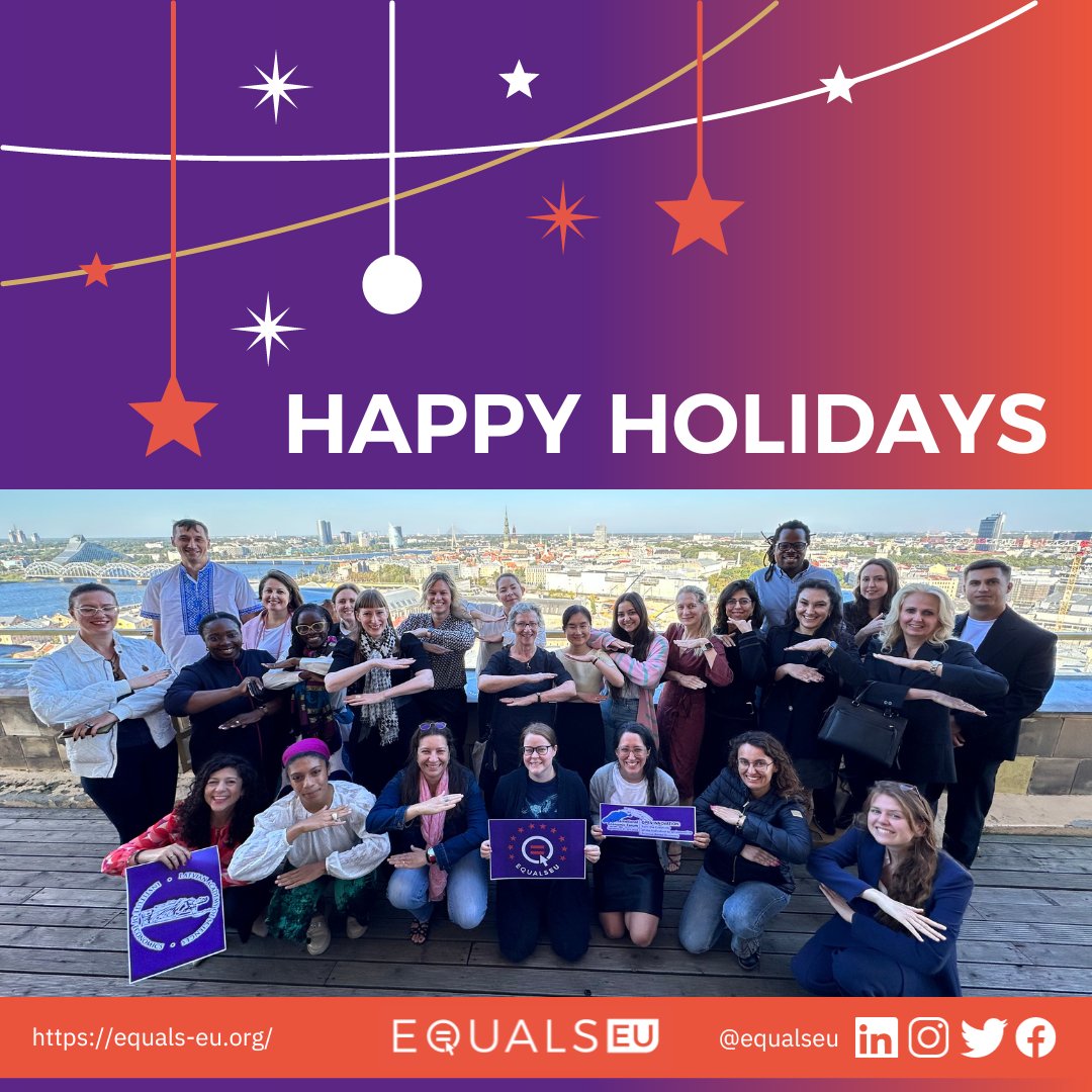 EQUALS-EU (@equals_eu) on Twitter photo EQUALS-EU wishes you happy holidays! 🎄
This week marks the official ending of our project, but we will keep on working together for #genderequity and #digitalinclusion in 2024 and beyond! 💫 EQUALS-EU wishes you happy holidays! 🎄
This week marks the official ending of our project, but we will keep on working together for #genderequity and #digitalinclusion in 2024 and beyond! 💫
