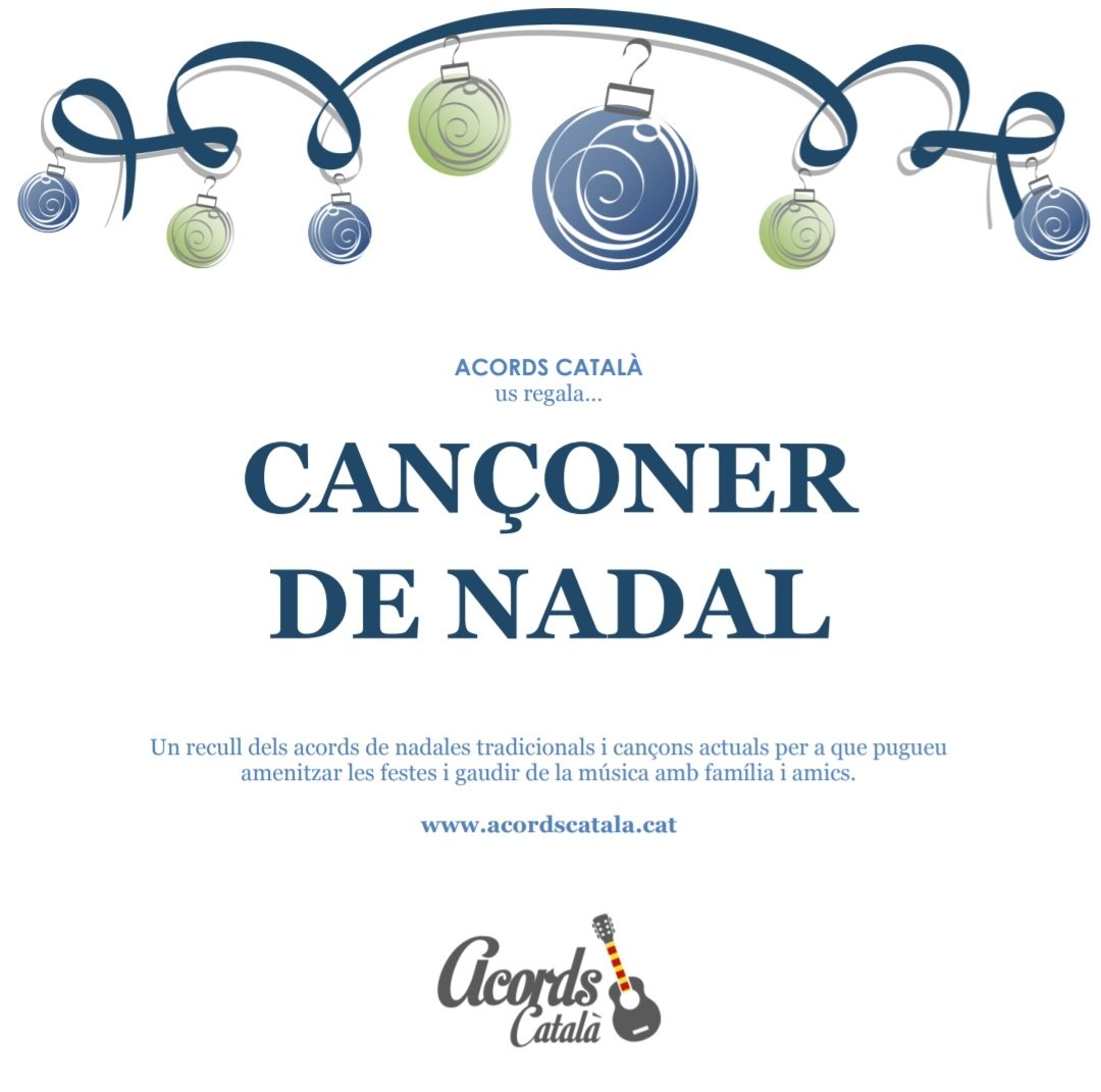 AcordsCatala's tweet photo. Bon Nadal! 🎄

A https://t.co/w5mexWYUEc teniu els acords de 1878 cançons en català de forma gratuïta, i tota una selecció de Nadales populars i modernes.

I aquest cançoner de nadales de regal!
🎶➡️ https://t.co/UeIQbHbx7q https://t.co/cGaxDYyBRK