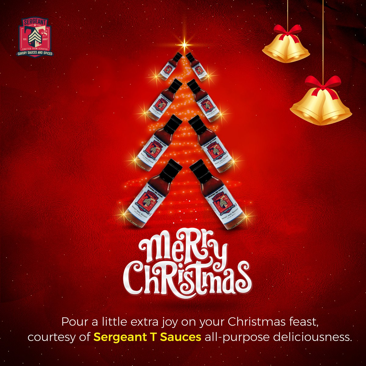 SergeantTsSauce's tweet photo. 🎅🎄Savor the Flavors of #Christmas! 🎁✨ It's the most #wonderful time of the year! 🌟🍽️ #Celebrate the joy of Christmas with loved ones and a feast that's bursting with flavor, made even more unforgettable with Sergeant T's Sauce.

#christmasday #merrychristmas #christmasvibes https://t.co/PIAI4bcEcs