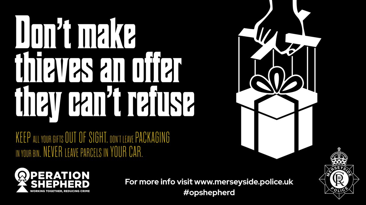 MerPolWirral's tweet photo. Santa bring you a shiny new PC, Laptop, Console or TV etc this morning?
Ensure you dispose of your empty boxes carefully - Don't advertise them to thieves as they might be on their Christmas shopping list!
#OpShepherd #BeatTheBurglar https://t.co/eZOM0XdO05