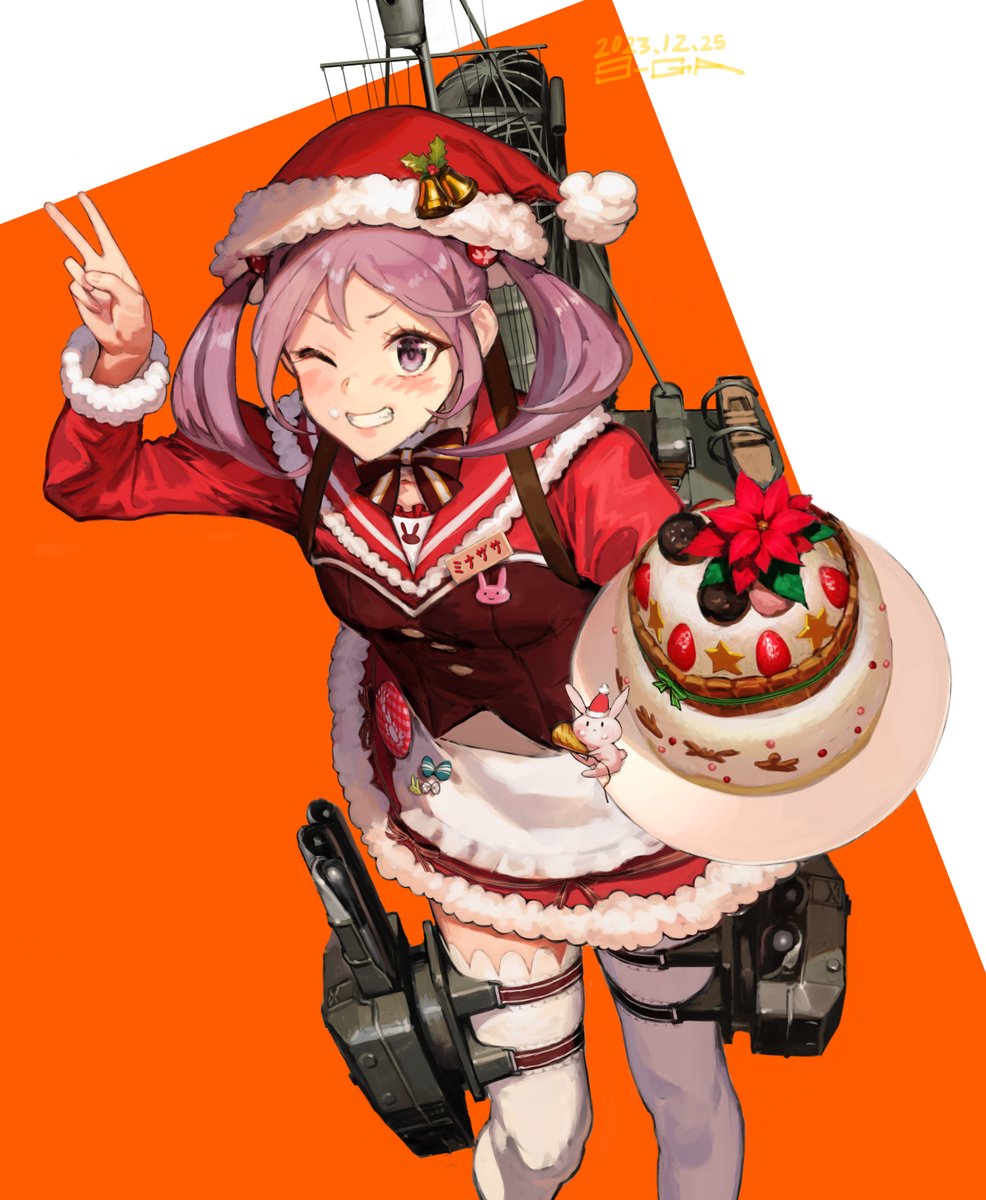 漣(艦これ) 「メリークリスマス漣さん! 」|9-GAのイラスト