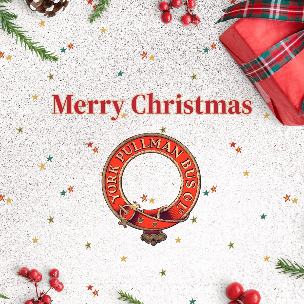 YorkPullmanBus's tweet photo. 🎅🚌  Warmest wishes to our fantastic team, customers and suppliers at York Pullman! Merry Christmas and a big thank you for your support throughout the year. 

May your day be filled with joy and festivities!

#YorkPullman #York #Yorkshire https://t.co/dc3OJcW1uv