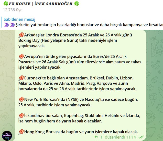 #forex #BORSA #tatil #BIST1OO #endeks #DolarTL