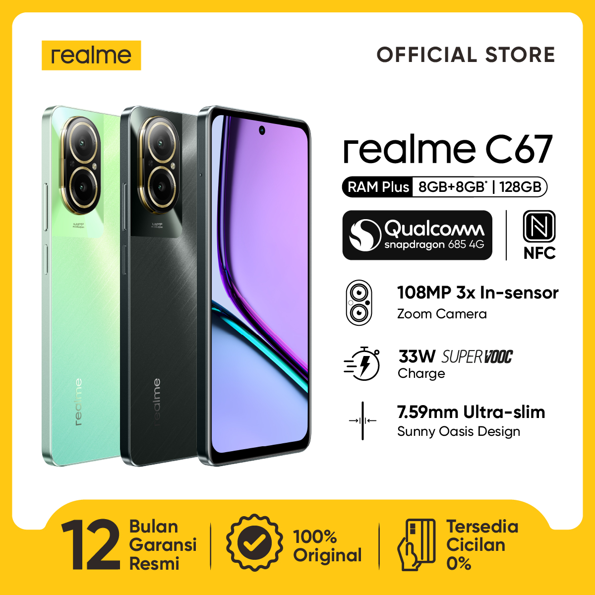 ShopeeID's tweet photo. Ada yang mau mimin kirimin realme C67 terbaru? Mau warna apa nihhh? https://t.co/I3vmAufroN https://t.co/VTS0V6tAmU