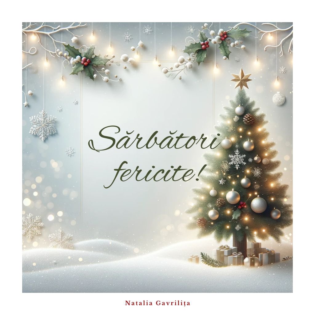 Crăciun fericit, plin de bucurie, lumină și speranță! 
Merry Christmas to you and your loved ones!