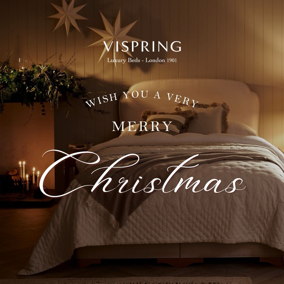 Merry Christmas from Vispring. May your holiday season be filled with warmth, joy, and the embrace of a restful night's sleep. Wishing you all the comfort and happiness this festive season brings.