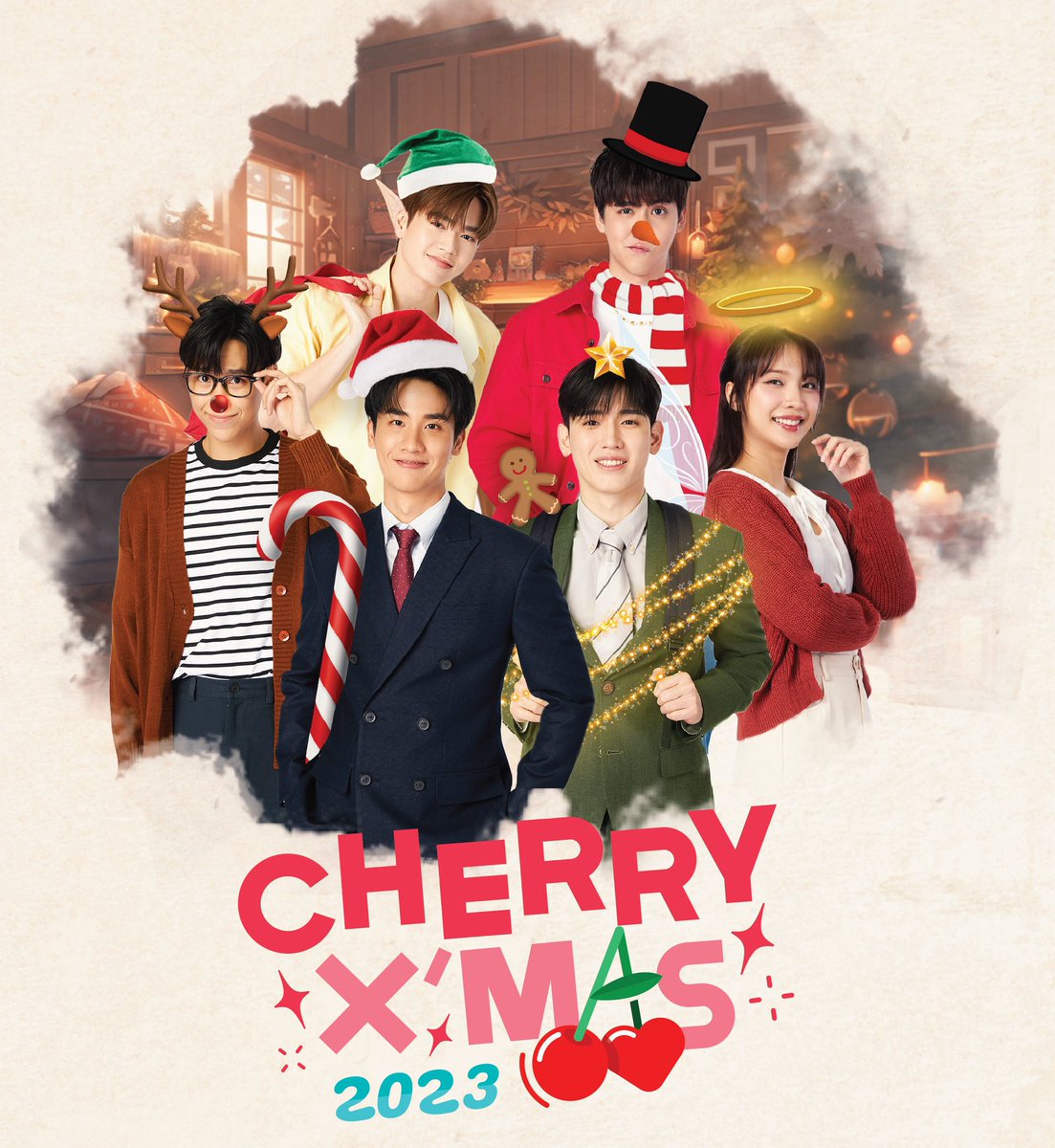CherryMagicTH's tweet photo. We wish you a CHERRY CHRISTMAS! 🍒🎄

#CherryMagicTH 
#GMMTV https://t.co/EKT30P0pfw