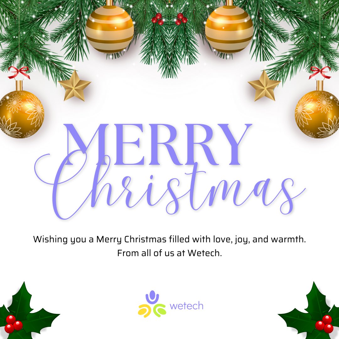 Sending festive vibes to our amazing women in tech. 🎄✨ 

Cheers to a tech-tastic Christmas filled with joy, love and laughter! 

#MerryChristmas #ChristmasCheers  #WetechOfficial #SeasonGreetings