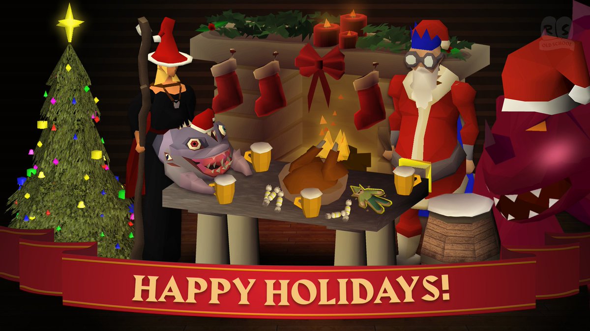 🎄 From all of us on the Old School Team:

✨ Merry Christmas and Happy Holidays!

🍽 If you could invite four Old School NPCs to Christmas dinner, who would you invite and why?