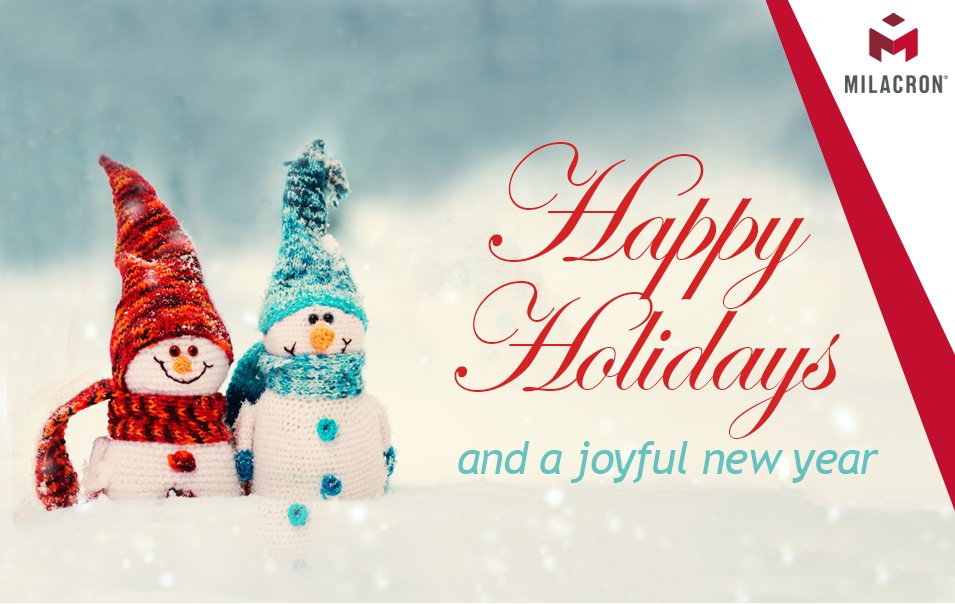 Happy Holidays. We hope you have a happy and safe holiday season!