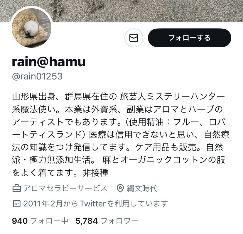 ちょっと氣になるツイート見つける
↓
リプとプロフ見る
↓
解散