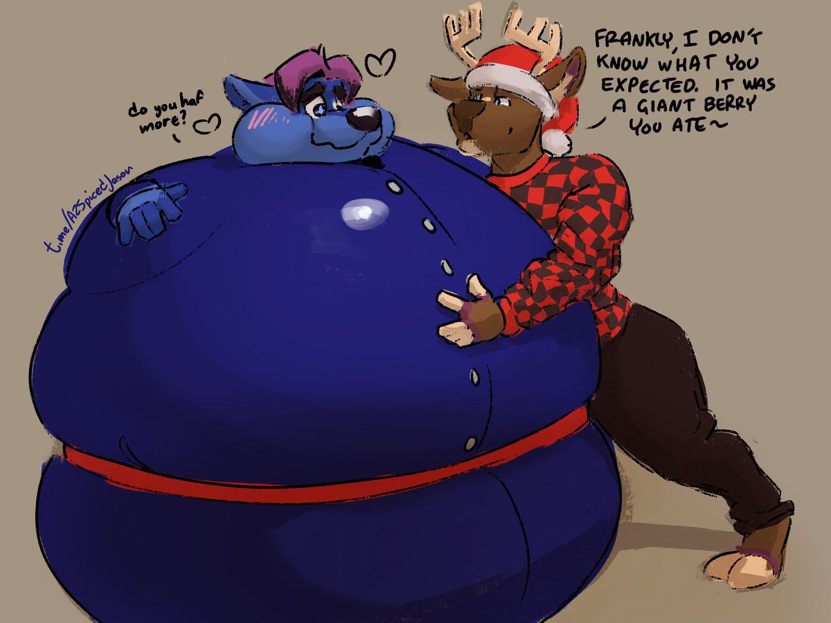 AZSpicedJason's tweet photo. Here's Clip and his friend Zaros doing the typical Zaros thing, but with extra Christmas!

Art for Clip!

(Reposted because there was a minor hiccup in the wording) https://t.co/XbONpILPDG